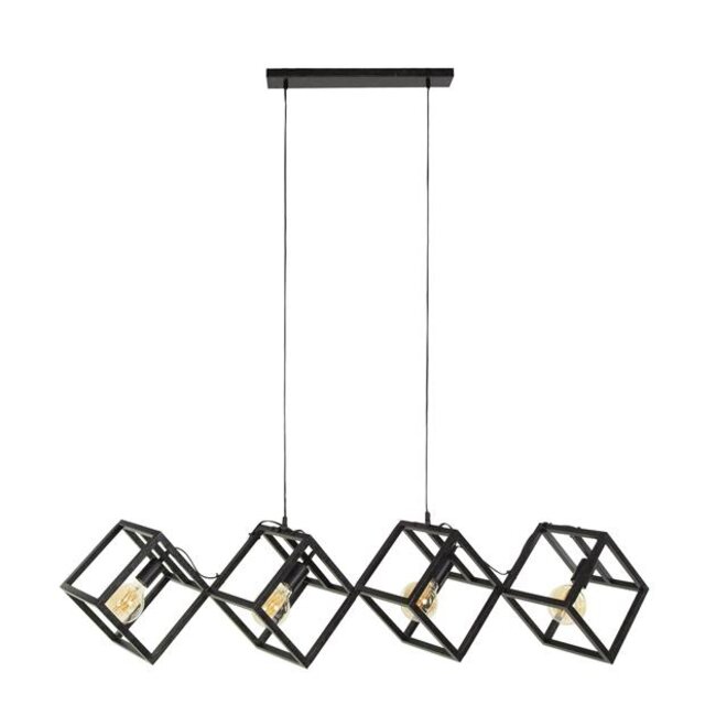 Kubus 4L Hanglamp - 150x35x150cm - Charcoal - Metaal 