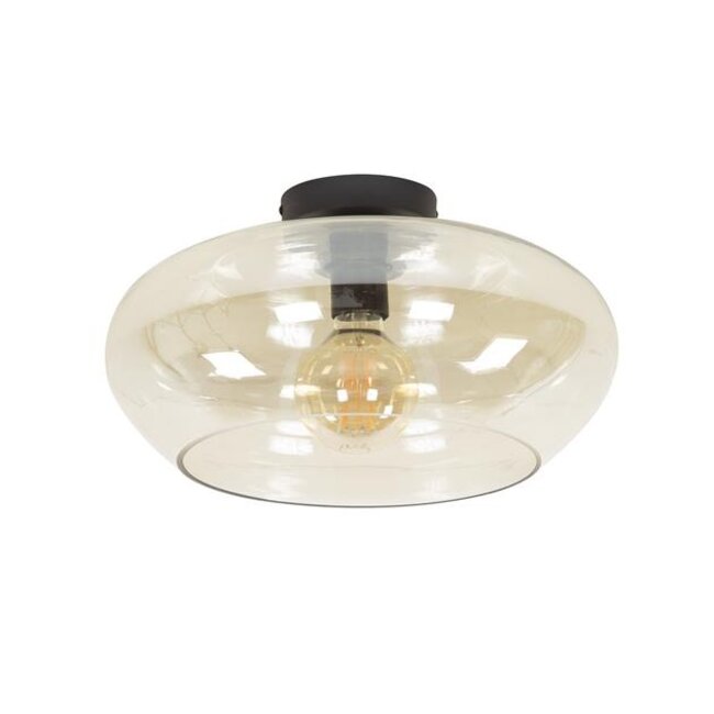 Plafondlamp Amber Glas Metaal Elevate 1-lichts