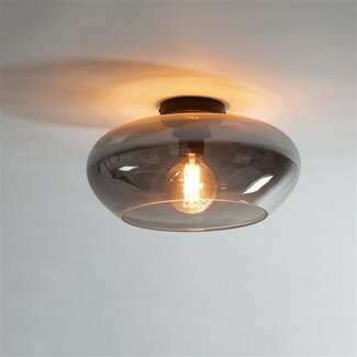 PS-Collection Plafondlamp Smoke Grey Glas 1 Lichtpunt - Elevate