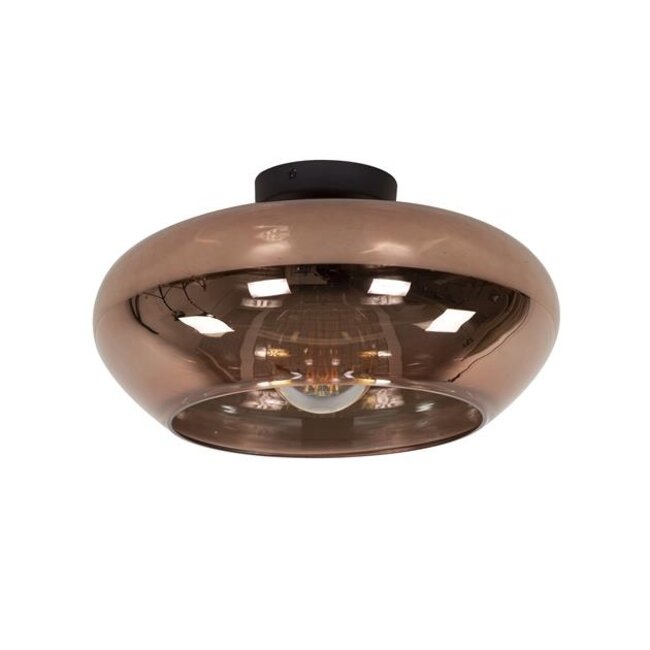 Plafondlamp Koperkleurig Glas 1 Lichtpunt - Elevate