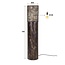 PS-Collection Cilinder Vloerlamp - Ø25x120cm - Zwart/Bruin - Metaal