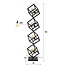 PS-Collection Kubus 4L Vloerlamp - 35x35x150cm - Charcoal - Metaal