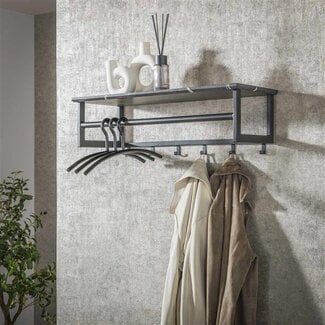 PS-Collection Kapstok 6 Haken Roede Hoedenplank - Tenaro