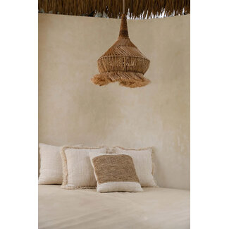 De Hippy Tipi Hanglamp - 50x50x70cm - Naturel - Abaca Gras/Bananenblad