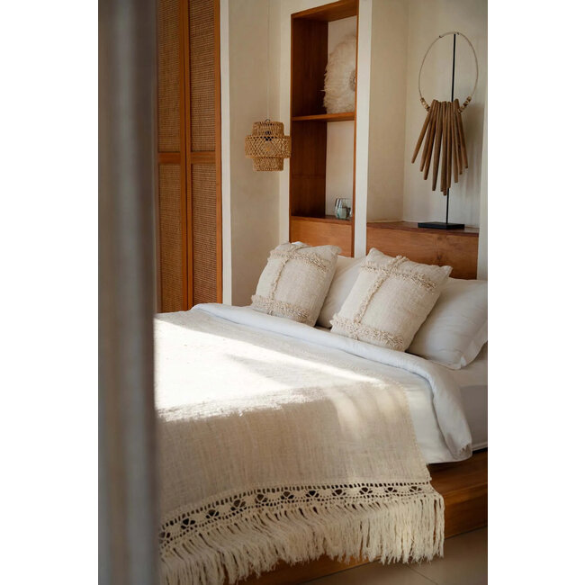 De Wooden Sticks op Stand - 12x40x85cm - Naturel - Gras/Hout