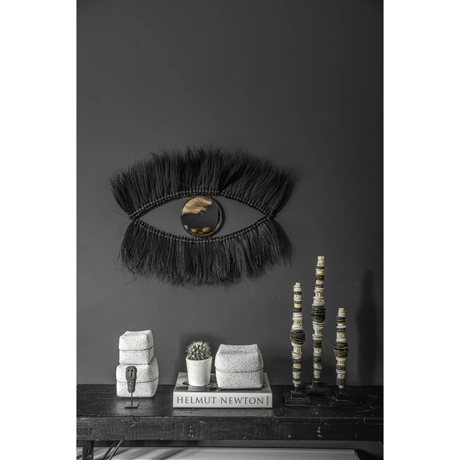 De Black Eye Spiegel - 100x60 cm - Zwart - Gras