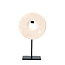 SteenDe Marmeren Disc op Stand - 20x9x35cm - Wit - Marmer