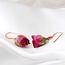 Rozenoorbellen van Echte Bloemen – 925 Sterling Roséverguld