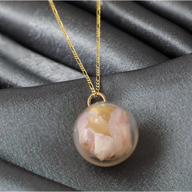 Kersenbloesem Ketting - 925 Sterling Verguld Goud