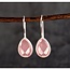 Rozenkwarts Oorbellen - 925 Zilver - Elegant Edelsteen Sieraad