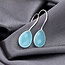 Aquamarijn oorbellen - 925 Sterling Zilver Edelsteen