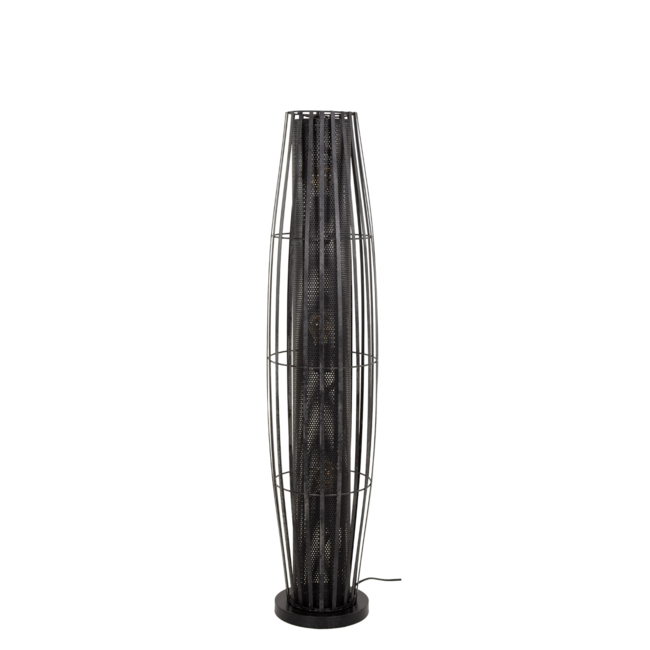 PS-Collection Cylinder Mesh 3L Vloerlamp - 27x120cm - Charcoal - Metaal
