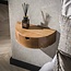 PS-Collection Zwevend Nachtkastje Acaciahout Naturel Curve 1 Lade