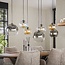 Hanglamp Amber Chroom Grijs Glas 7-Lichts - Globe