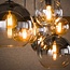 Hanglamp Amber Chroom Grijs Glas 7-Lichts - Globe