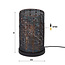 Tafellamp Zwart Bruin Metaal 1 Lichts - Armor Tube