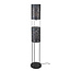 PS-Collection Armor Tube 2L Vloerlamp - 28x28x150cm - Zwart/Bruin - Metaal
