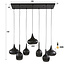 Hanglamp Artic Zwart Metaal - 7 Lichtpunten Zip