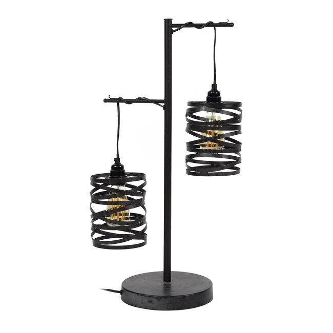 Tafellamp Metaal Slate Grey 2 Lichtpunten - Spindle