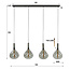 Hanglamp Smoke Glas Arctic Zwart 4 Lichtpunten - Drop