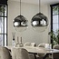 Hanglamp Rookglas Metaal 2-lichts - Bubble Shaded XL