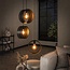 PS-Collection Hanglamp Metaal Charcoal 3 Lichtpunten - Ring Mesh