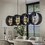 Hanglamp Charcoal Metaal 4 Lichtpunten - Ring Mesh