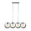 Hanglamp Charcoal Metaal 4 Lichtpunten - Ring Mesh