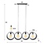 Hanglamp Charcoal Metaal - Ring Mesh 4 Lichtpunten