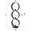 Vloerlamp Metaal Charcoal 3-Lichts Ring Mesh