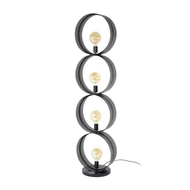 PS-Collection Ring Geperforeerd 4L Vloerlamp - 40x30x162cm - Charcoal - Metaal