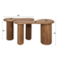 Fuse Set van 2 Salontafels - 80x45x42cm - Naturel - Acacia
