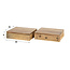 PS-Collection Layer 1L Set van 2 Nachtkastjes - 30x25x8cm - Naturel - Acaciahout