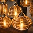 Hanglamp Amber Glas 15 Lichtpunten - Rib Glass
