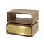 PS-Collection Brass 1L Nachtkastje - 40x30x33cm - Zandkleur - Mangohout