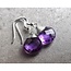 Amethist Edelsteen Oorbellen – 925 Sterling Zilver