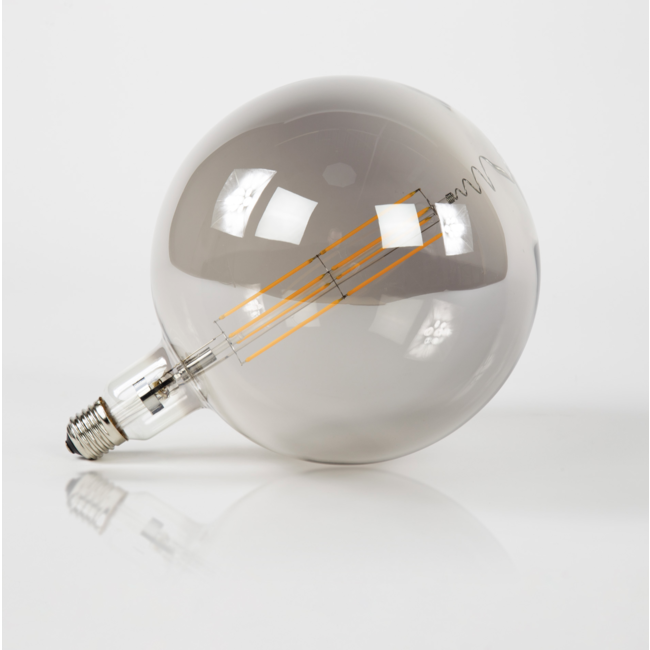 PS-Collection Lichtbron LED G200 Filament Bol Ø20cm - Smoke Grey Glas