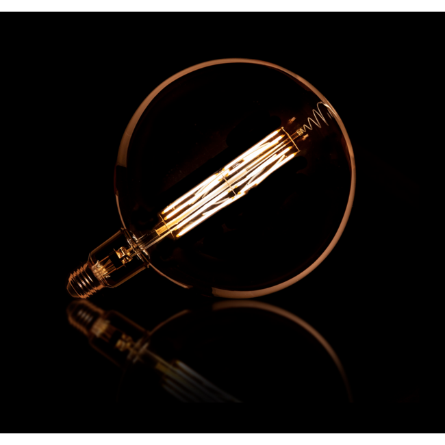 Lichtbron LED Amber Glas Ø20cm E27 Filament G200