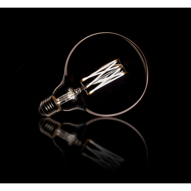 Lichtbron LED G125 Filament Bol Ø12,5 cm - Smoke Glas