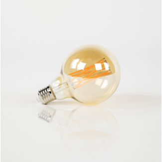 PS-Collection Lichtbron LED G95 Filament Bol - Ø9,5cm - Amber Glas