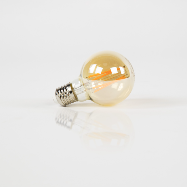 Lichtbron LED G70 Filament Bol Ø7cm - Amber Glas