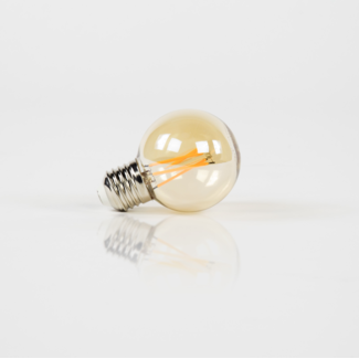 PS-Collection Lichtbron LED G60 Filament Bol - Ø6cm Amber Glas