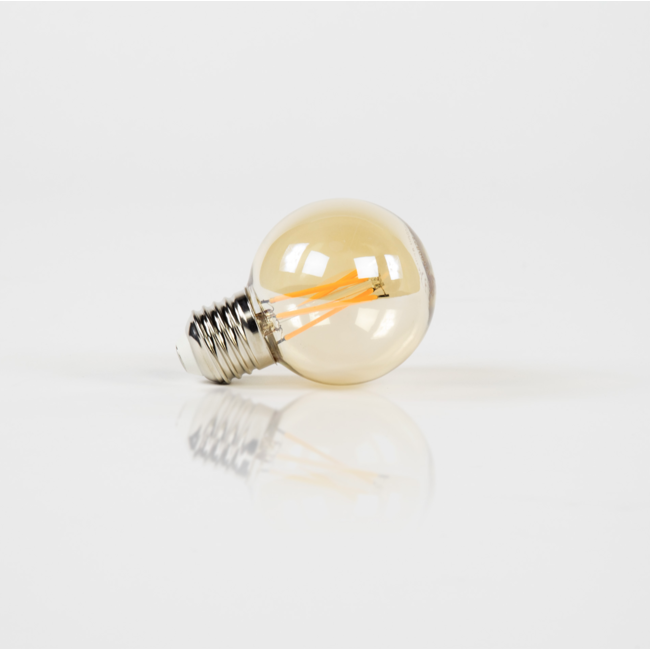PS-Collection Lichtbron LED G60 Filament Bol - Ø6cm Amber Glas