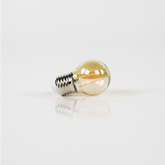 Lichtbron LED G45 Filament Bol - Ø4,5cm - Amber Glas