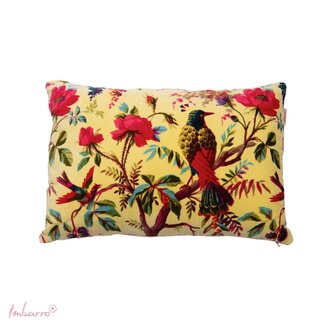 Sierkussen Paradise L - 40x60cm - Banana - Katoen/Velvet