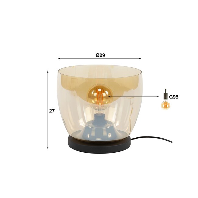 Vloerlamp Koper Glas L 1 Lichtpunt - UP