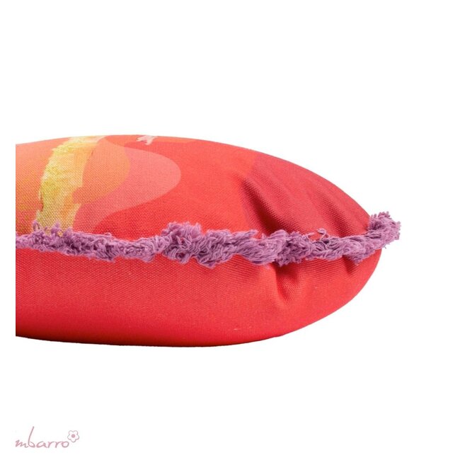 Sierkussen Palmtree - ø40cm - Roze - P.E.T. Gerecycled Plastic