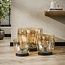 Vloerlamp Amber Glas XL 1 Lichtpunt - UP