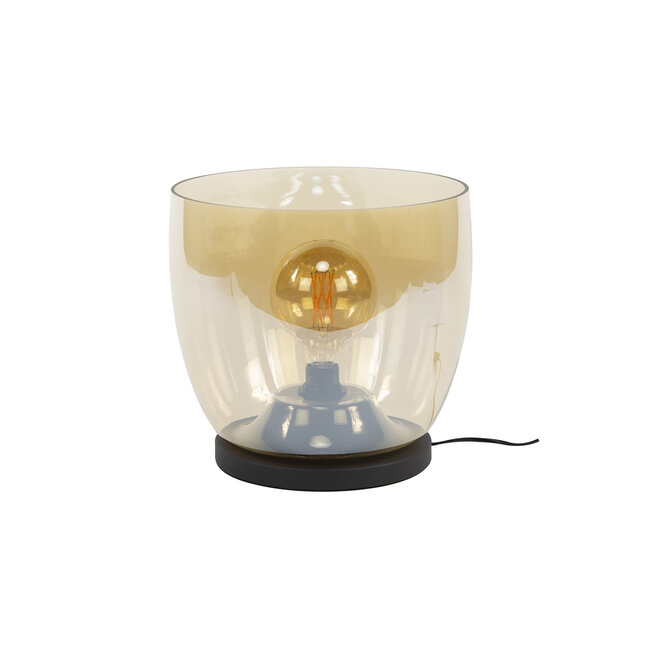 PS-Collection UP XL Vloerlamp - 33x33x32cm - Amber Kleur Glas - Metaal