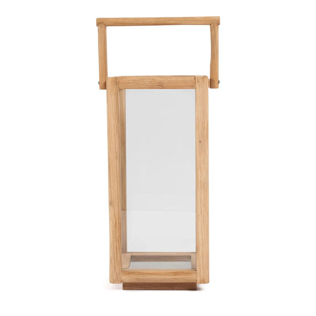 Nusa Penida Lantaarn L - 28x28x60cm - Naturel - Teakhout